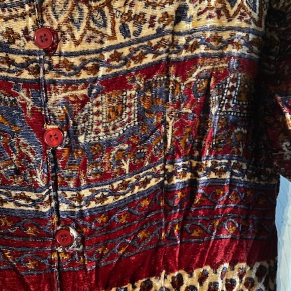 Vintage Classic Imports Dress Velvet Boho Size M - Picture 4 of 6